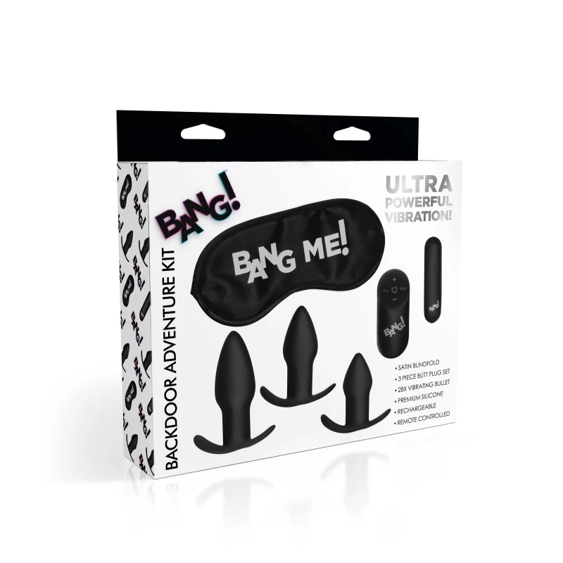 XR Brands Bang Backdoor Adventure Remote Control Butt Plug Vibe Kit