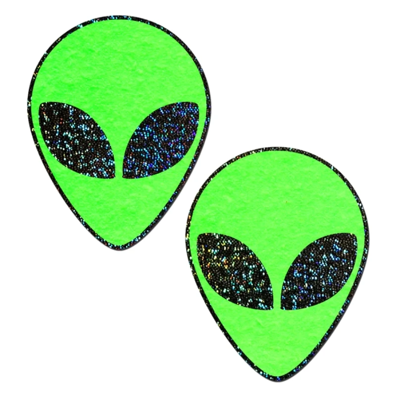 pastease Alien: Neon/Glow &amp; Glitter Eyes Nipple Pasties