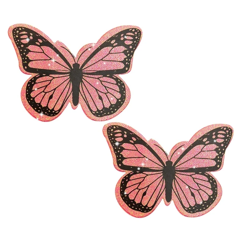 NEVA NUDE Butterfly Nipple Cover Pasties Bella Rosa Pink Shimmer