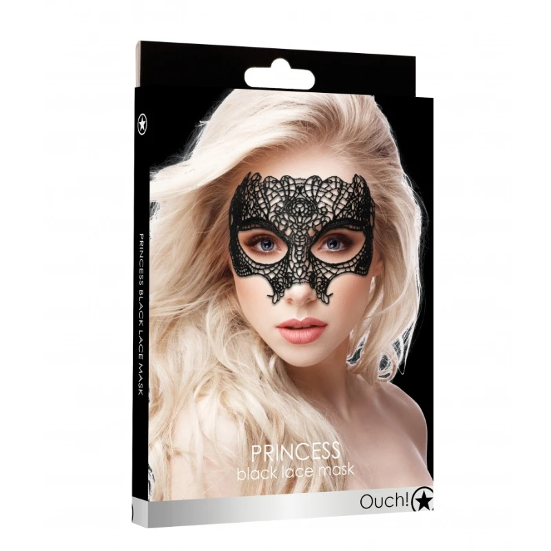 SHOTS Black Lace Princess Mask