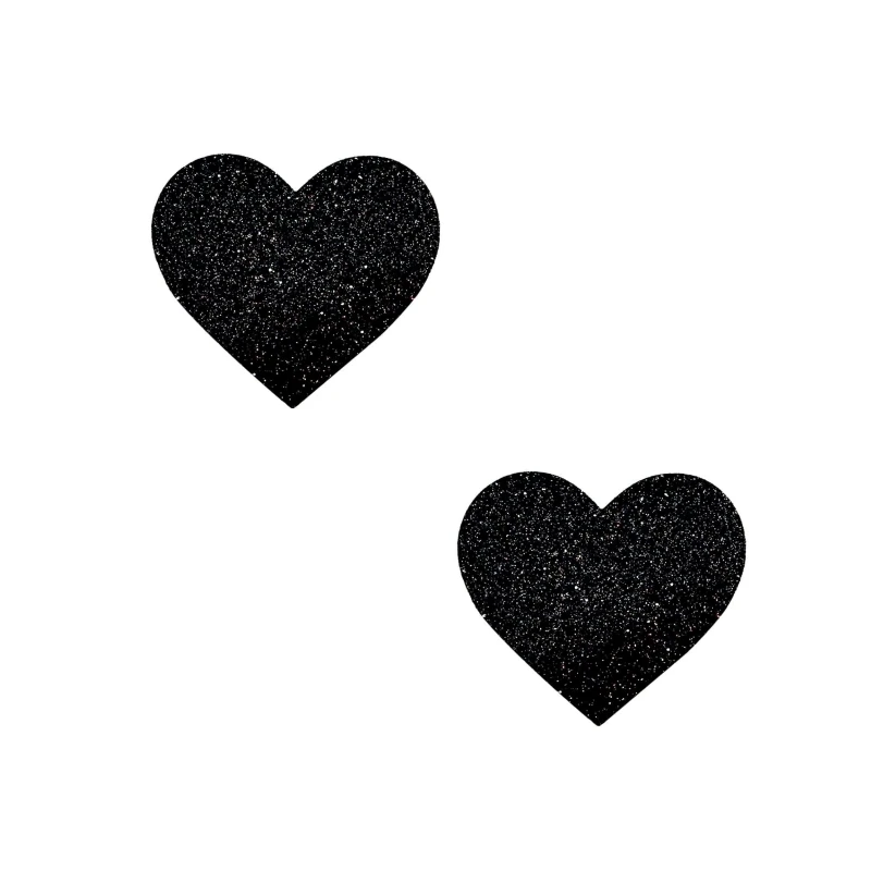 NEVA NUDE I Heart U Body Stickers 6PK Black Malice Glitter 