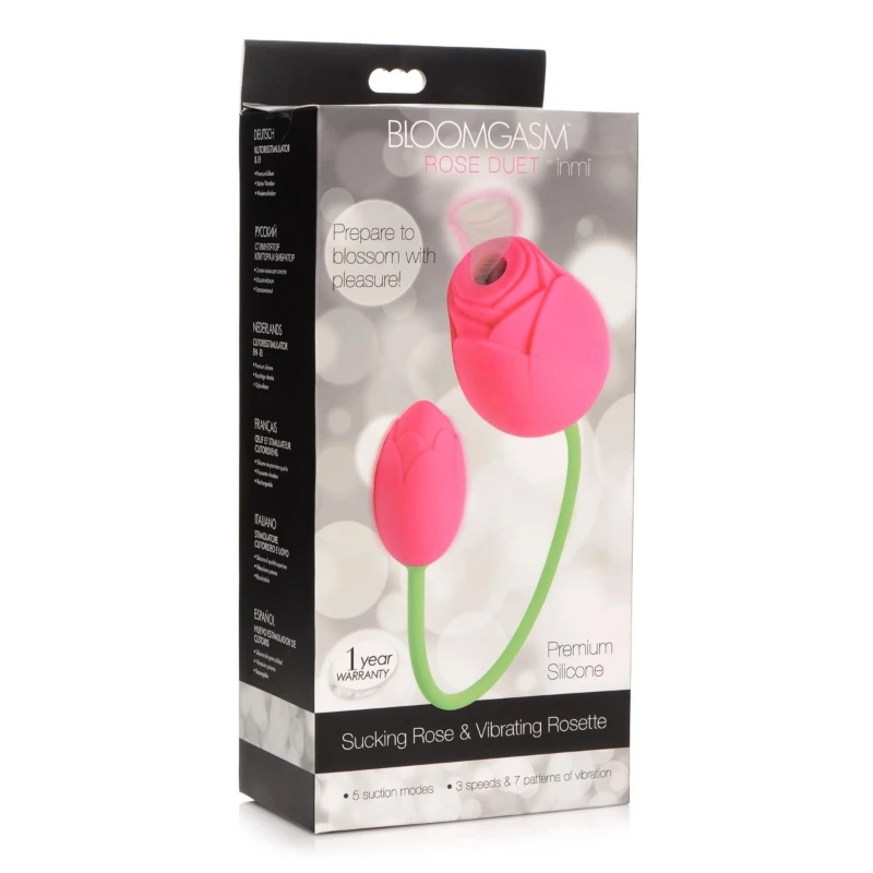 XR Brands Bloomgasm Rose Duet Sucking and Vibrating Rosette