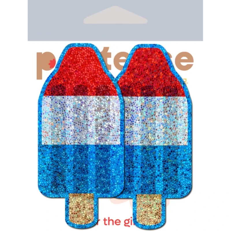 pastease Bomb Pop: Glittering USA Ice Pop Nipple Pasties