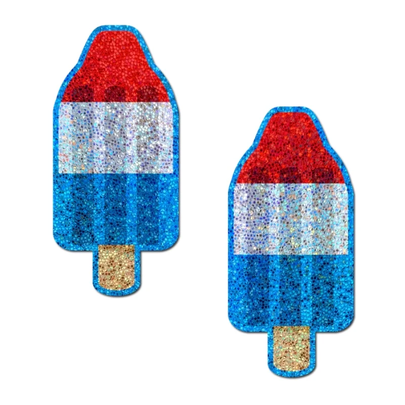 pastease Bomb Pop: Glittering USA Ice Pop Nipple Pasties