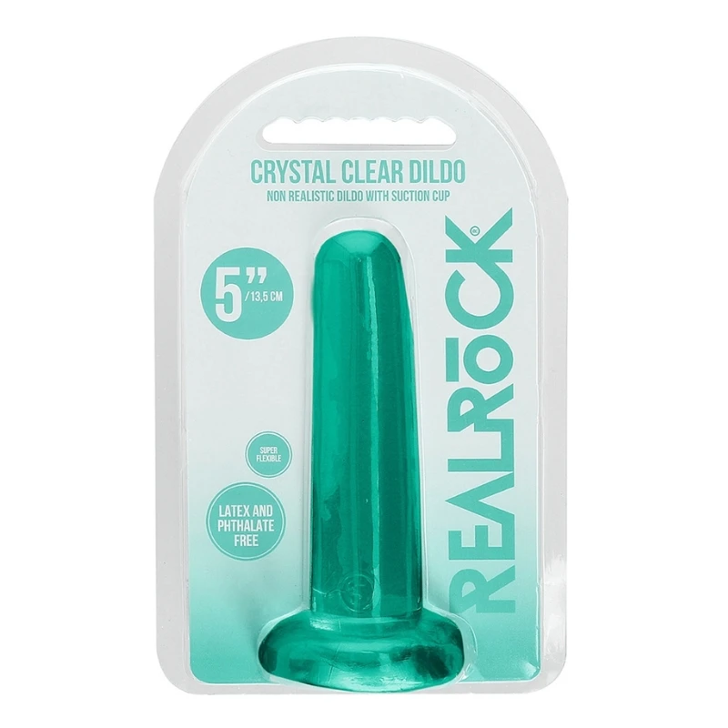 SHOTS Realrock Crystal Clear 5 Inch Dildo With Suction Cup