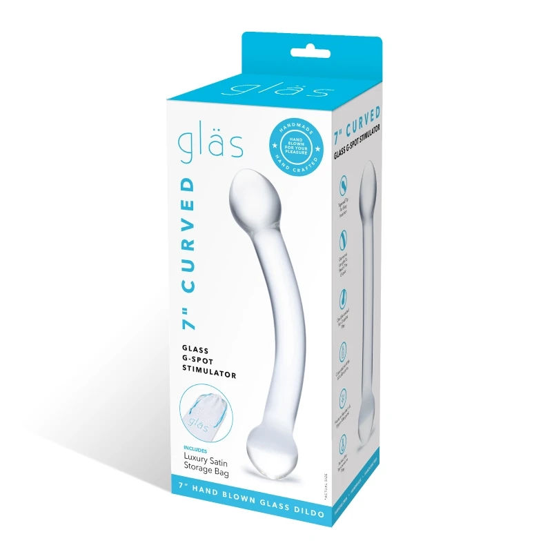 Gläs 7 Inch Curved Glass G Spot Stimulator