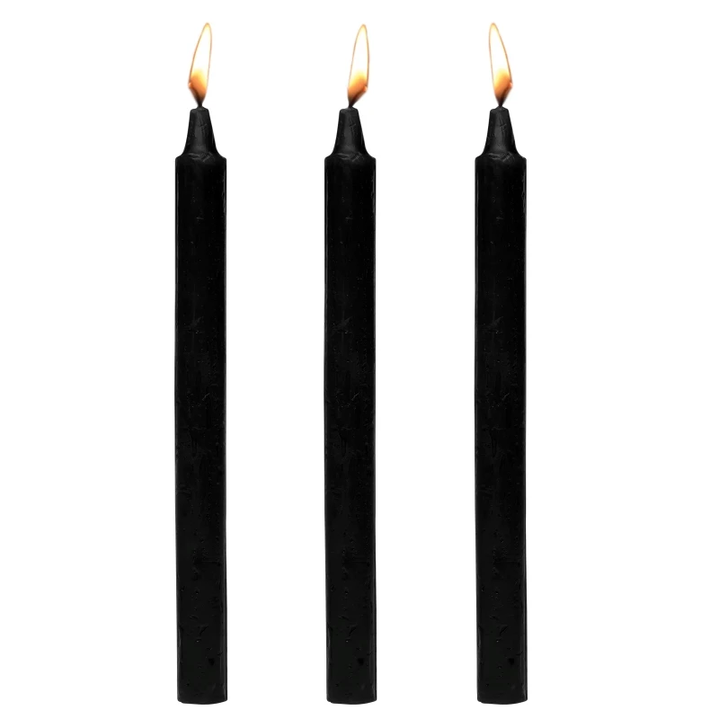 XR Brands Master Series Dark Drippers Fetish Drip Candles Set Of 3