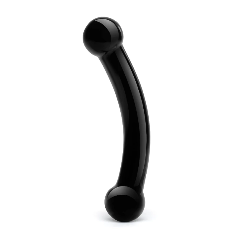 Gläs 5.5 Inch Double Bull Black Dildo