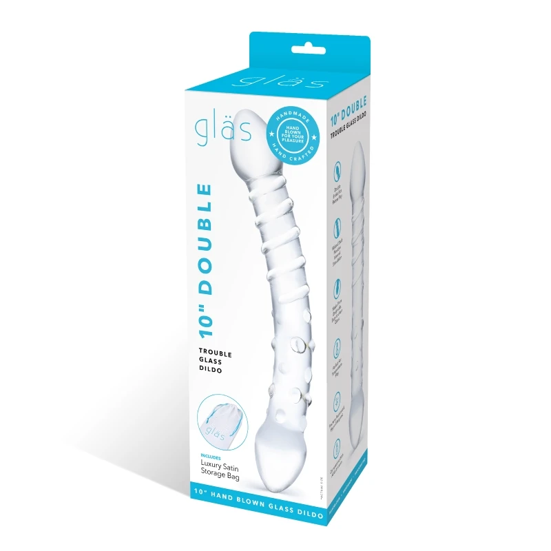 Gläs 10 Inch Double Trouble Glass Dildo