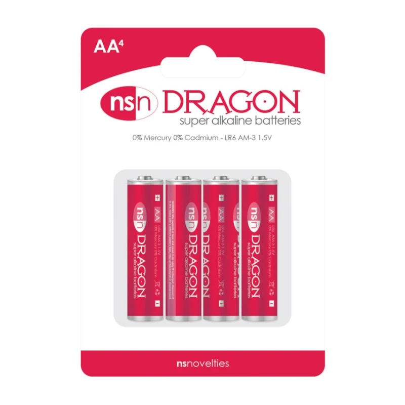 nsnovelties Dragon Super Alkaline Batteries 4 Packs