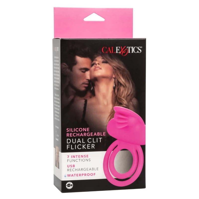 CalExotics Dual Clit Flicker Vibrating Cock Ring