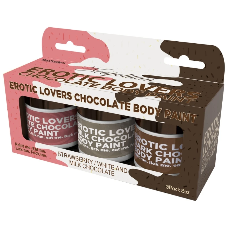 Hott Products Neapolitan Erotic Lovers Chocolate Body Paint (3 pack)