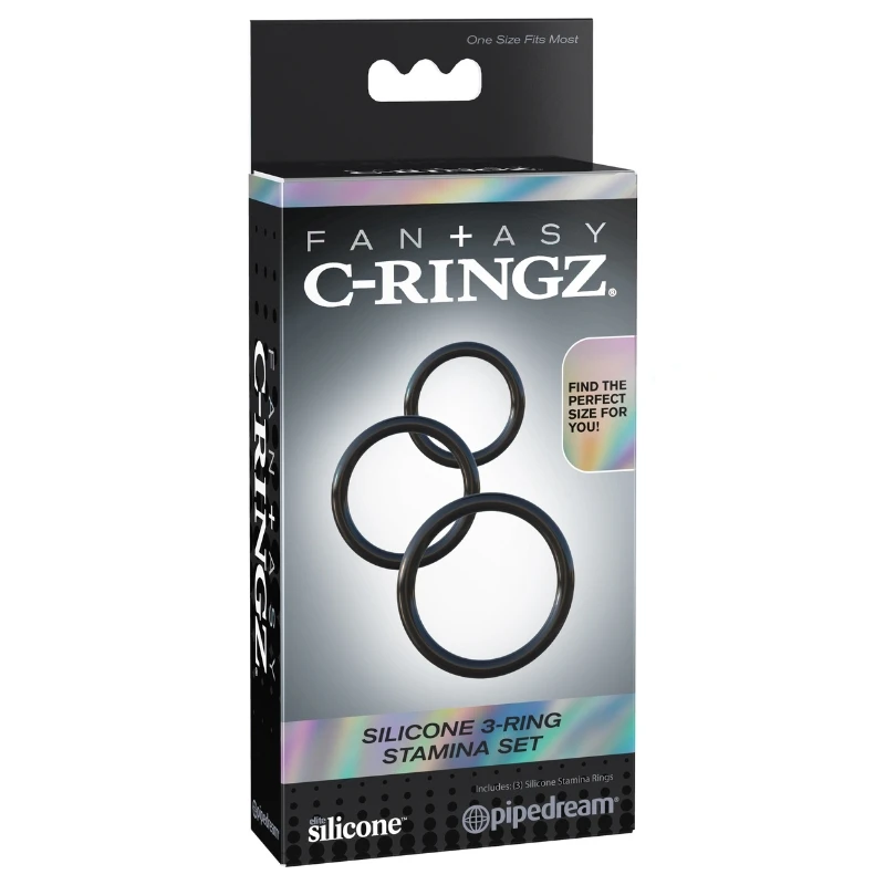 pipedream Fantasy C-Ringz Silicone 3-Ring Stamina Set