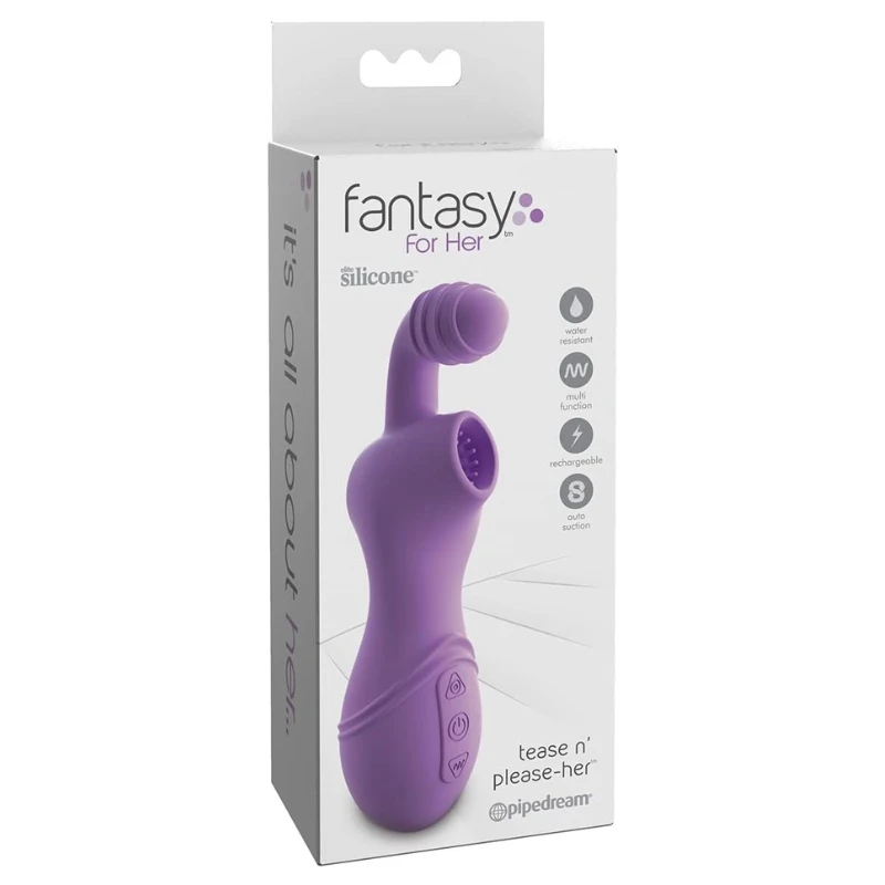 pipedream Fantasy For Her Tease N Please-Her Clitoral Vibrator with Suction