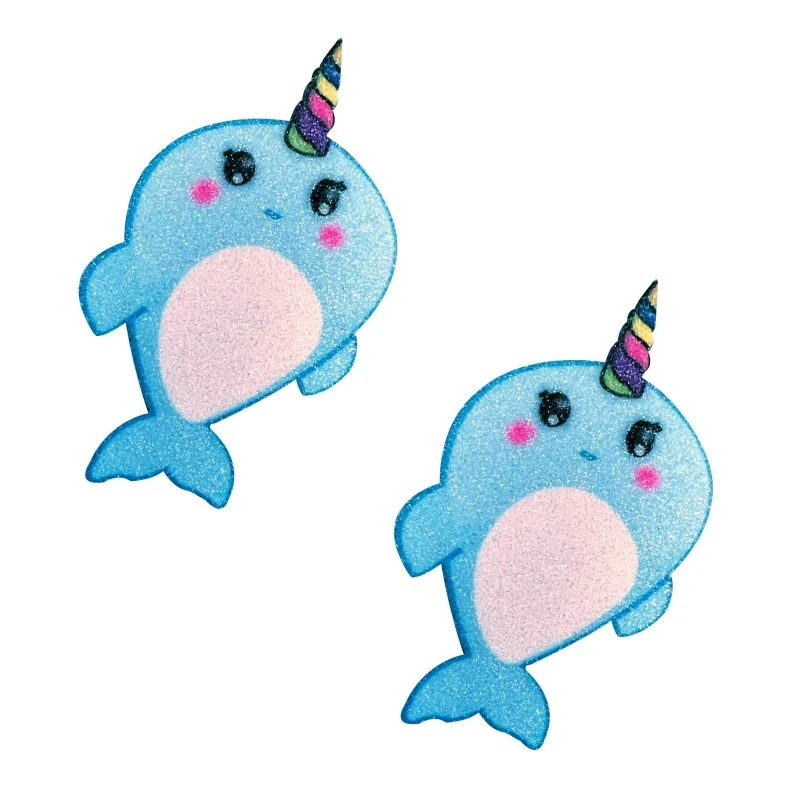 NEVA NUDE Freaking Awesome Glittery Nipple Cover Pasties Naughty Narwhal