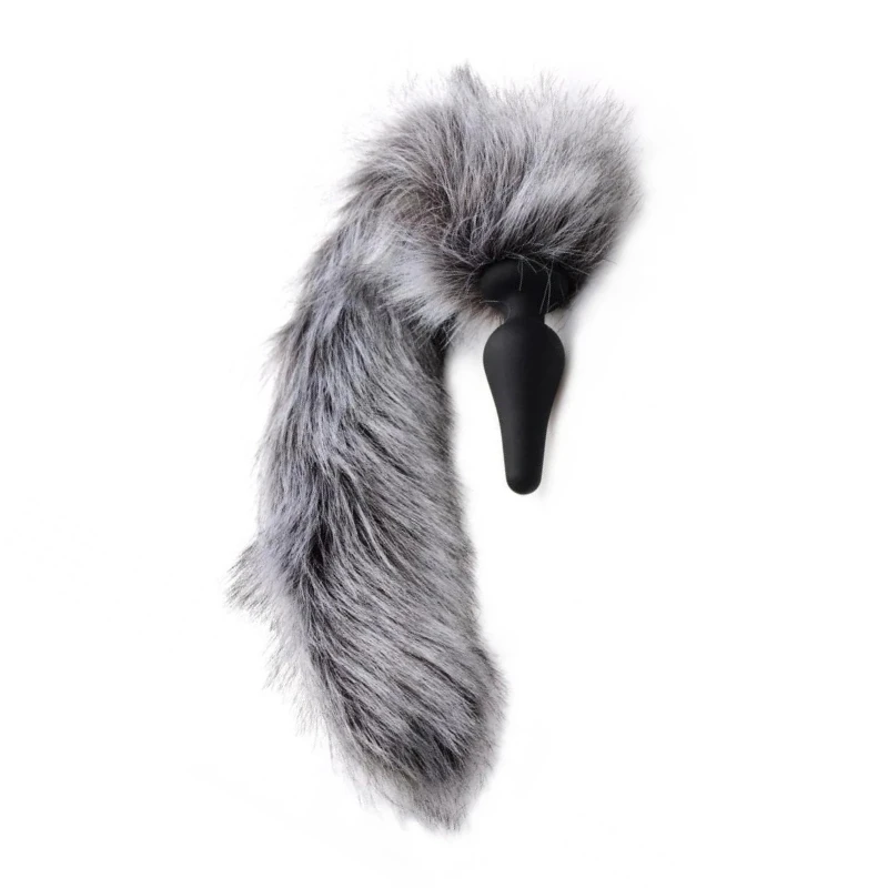 Tailz Grey Wolf Tail Anal Plug and Ears Set