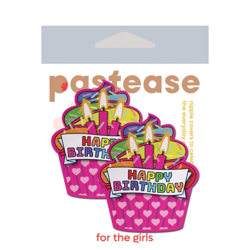 pastease Cupcake Glitter Happy Birthday Nipple Pasties