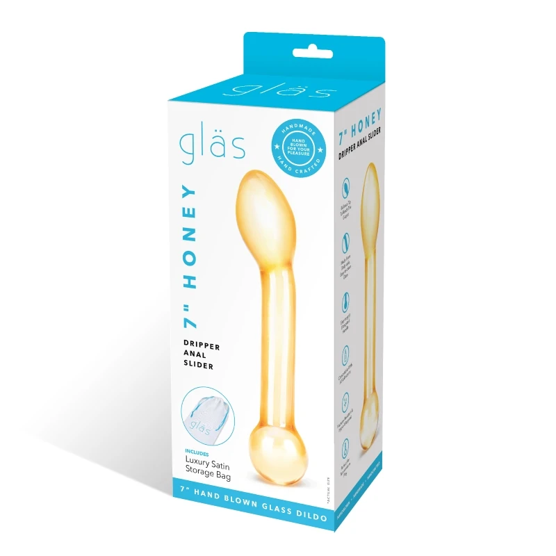 Gläs 7 Inch Honey Dripper Anal Slider