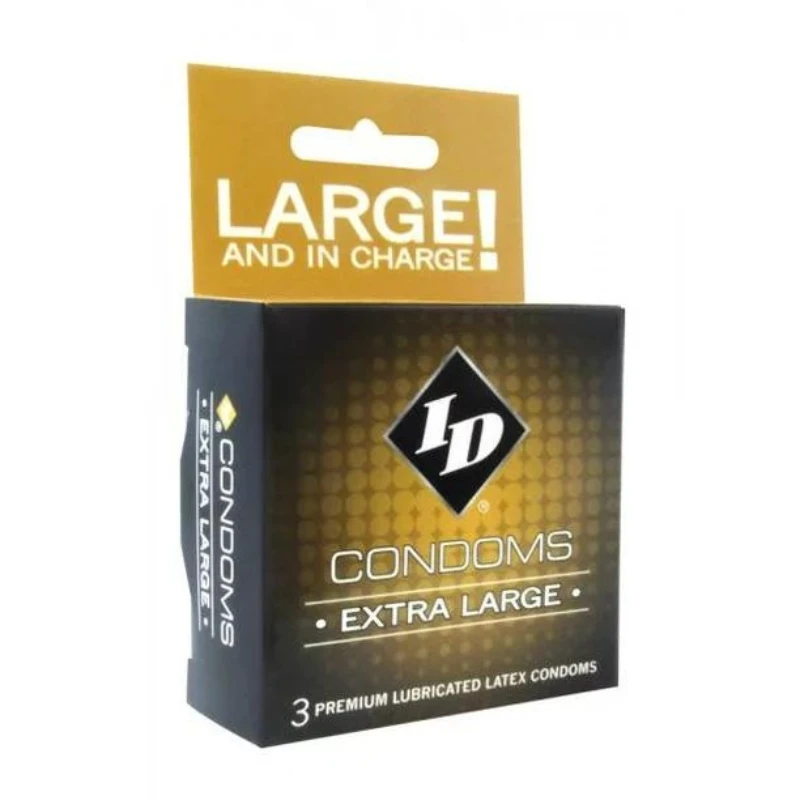 ID Lubricants JID Extra Large Latex Condoms 3 Pack