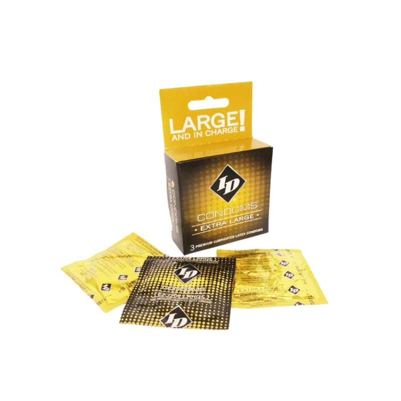 ID Lubricants JID Extra Large Latex Condoms 3 Pack