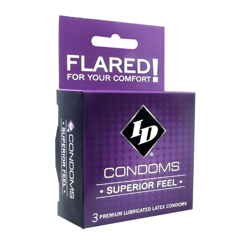 ID Lubricants Superior Feel Latex Condoms 3 Pack