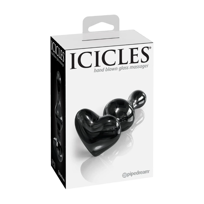 pipedream Icicles No. 75 Glass Heart Anal Plug