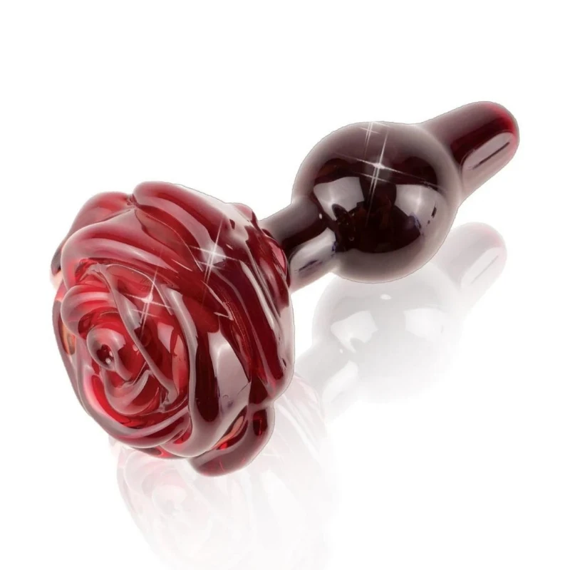 pipedream Icicles No. 76 Anal Plug Massager Glass Rose