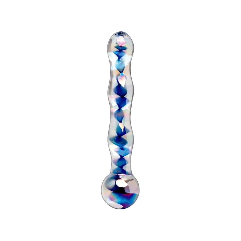 pipedream Icicles No. 8 Sapphire Spiral Glass Dildo