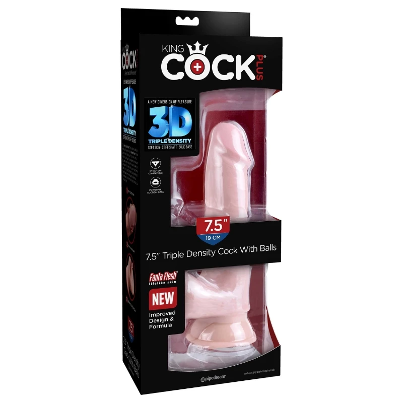 pipedream King Cock Plus Triple Density Cock with Balls