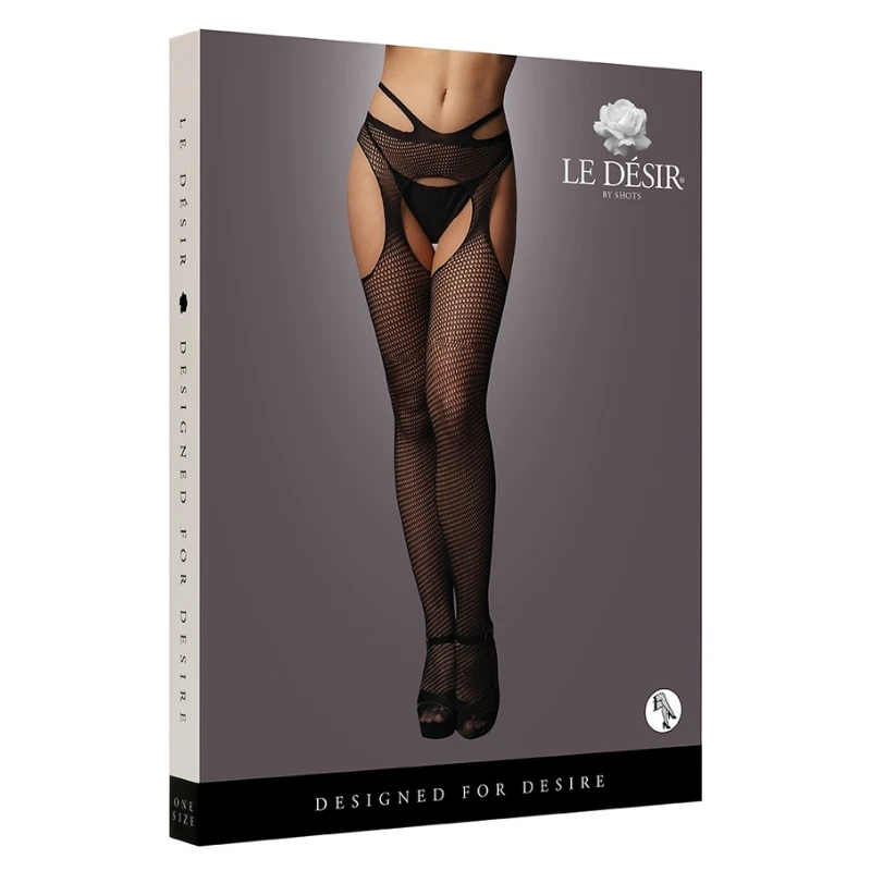 SHOTS Le Desir Suspender Pantyhose with Strappy Waist