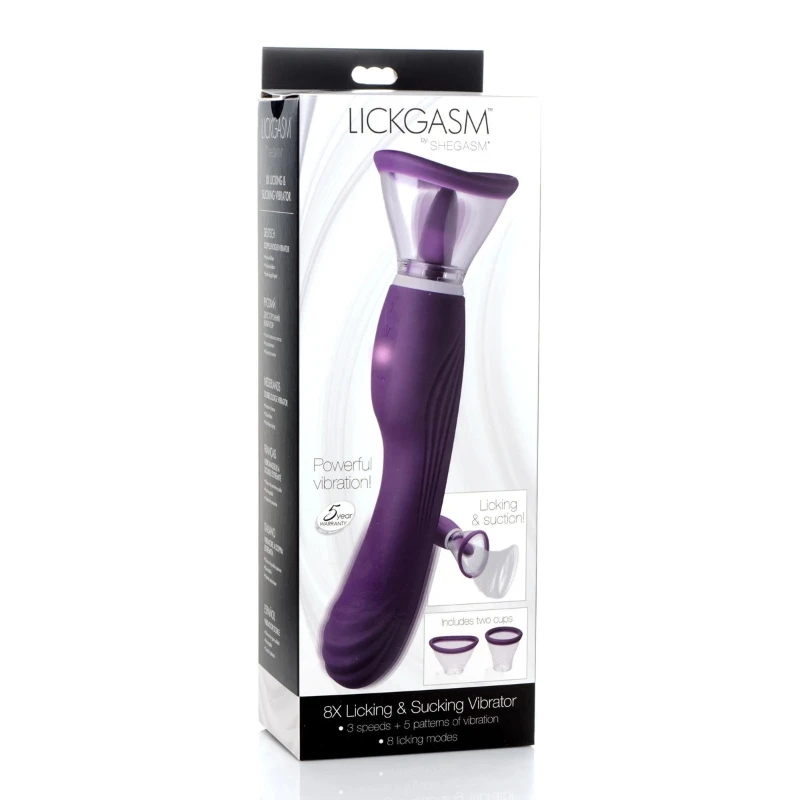 XR Brands Shegasm Lickgasm 8X Licking and Sucking Vibrator