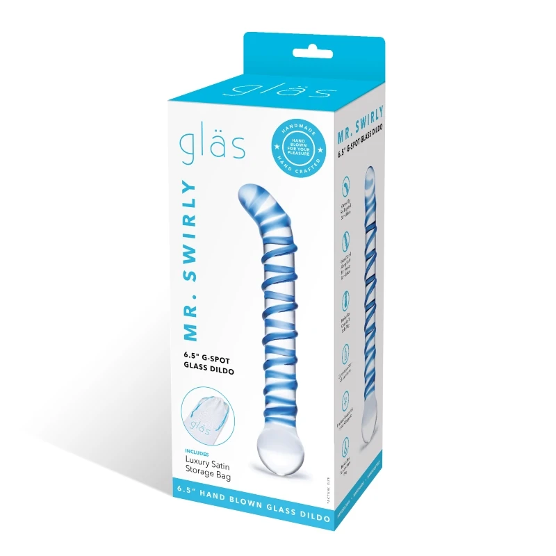 Gläs Mr. Swirly 6.5 Inch G-Spot Glass Dildo