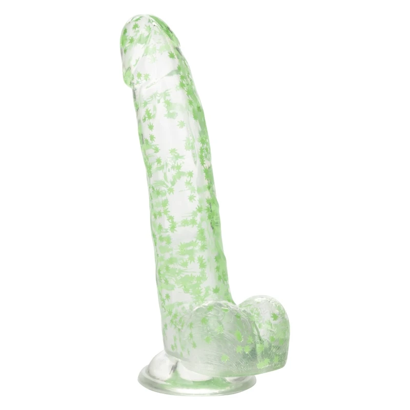 CalExotics Naughty Bits I Leaf Dick Glow-In-The-Dark Weed Leaf Dildo