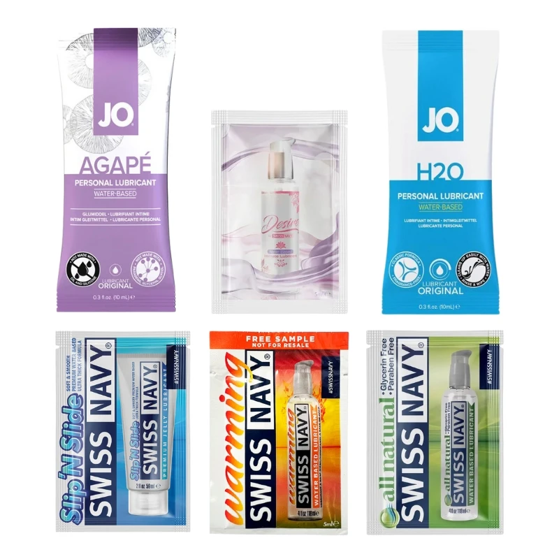 Non Flavored Water Based Lubricants Sample Variety Set