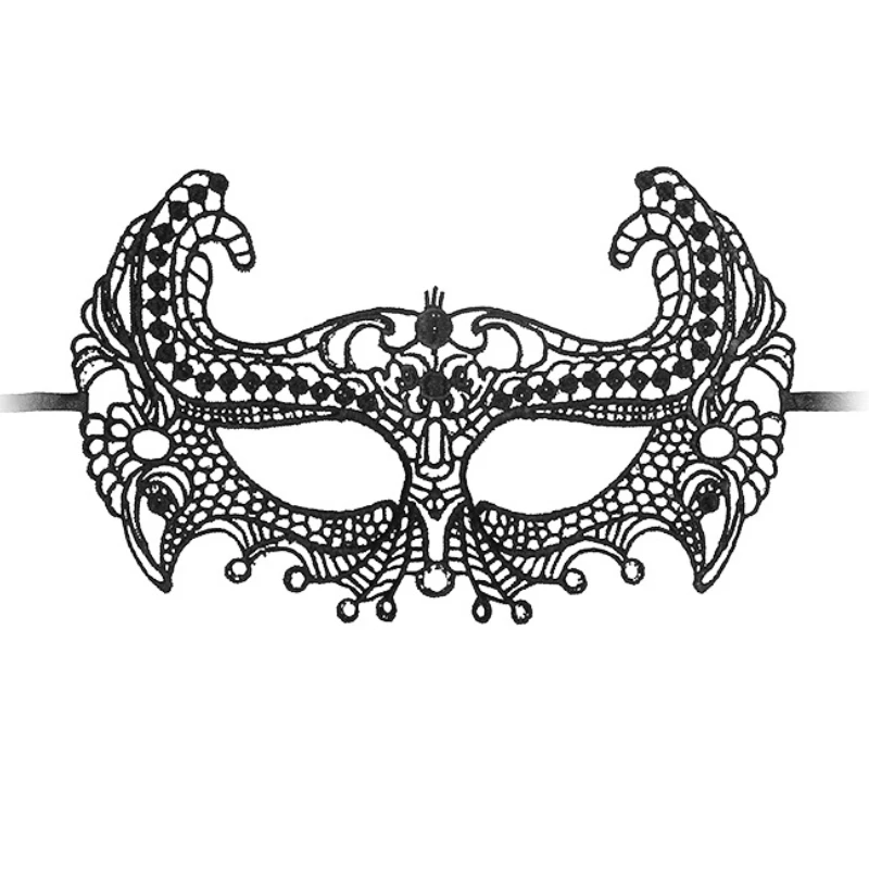 SHOTS Ouch! Black and White Empress Lace Mask