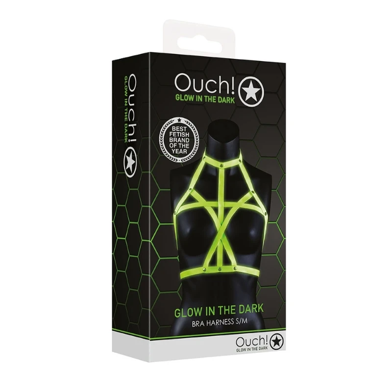 SHOTS Ouch! Glow in The Dark Bra Harness