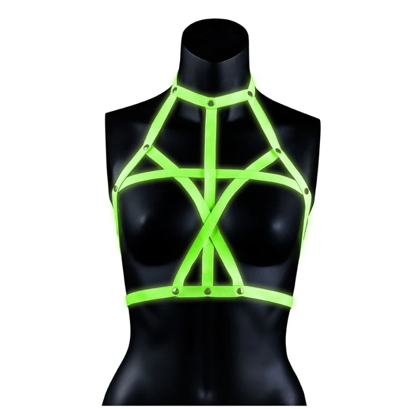 SHOTS Ouch! Glow in The Dark Bra Harness