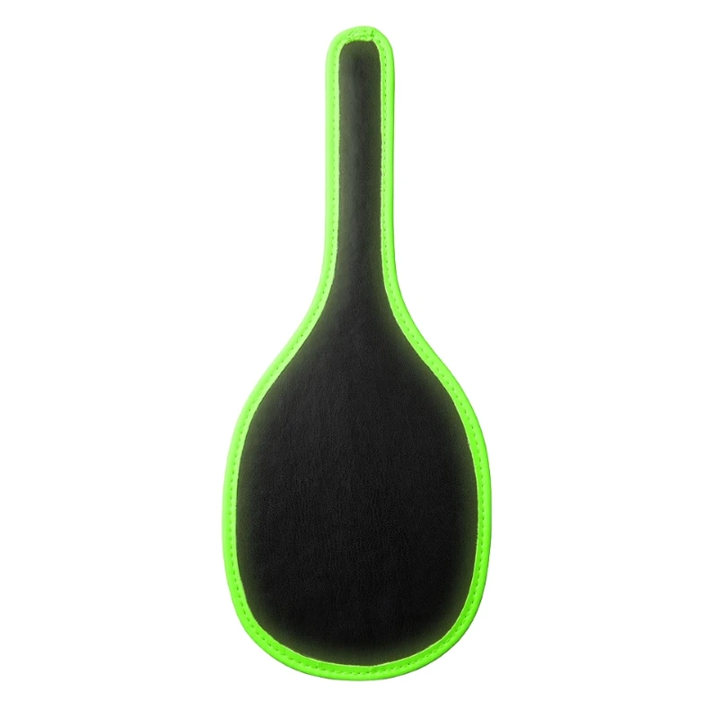 SHOTS Ouch! Glow in The Dark Bonded Leather Round Paddle