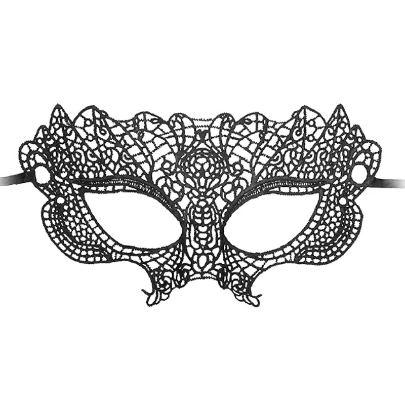 SHOTS Ouch! Black and White Princess Lace Eye Mask