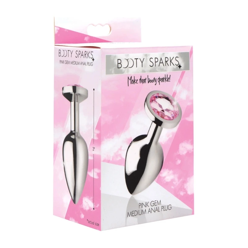 XR Brands Booty Sparks Pink Gem Anal Plug