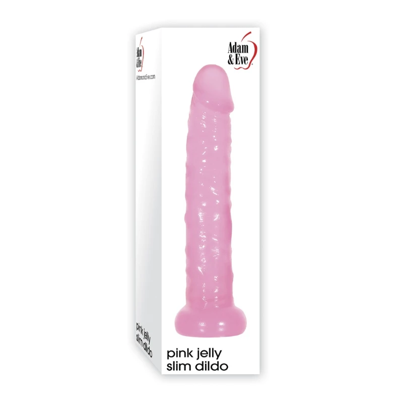 Adam and Eve Pink Jelly Slim Dildo