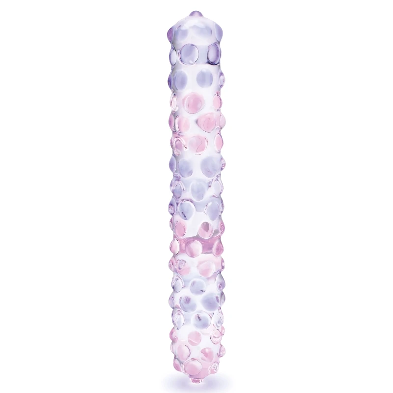 Gläs Purple Rose Nubby Dildo