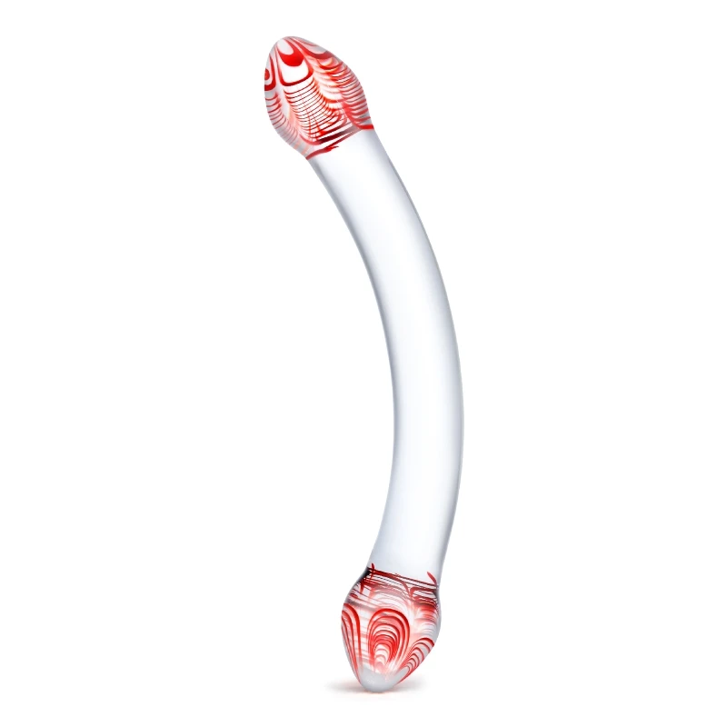 Gläs 8 Inch Red Head Double Dildo