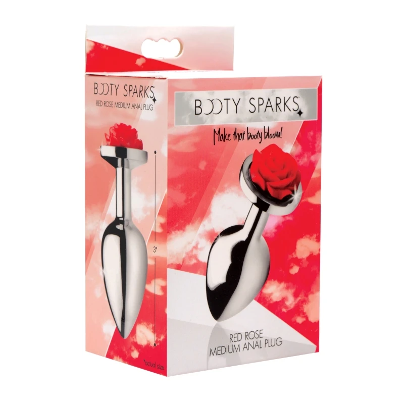 XR Brands Booty Sparks Rose Anal Plug