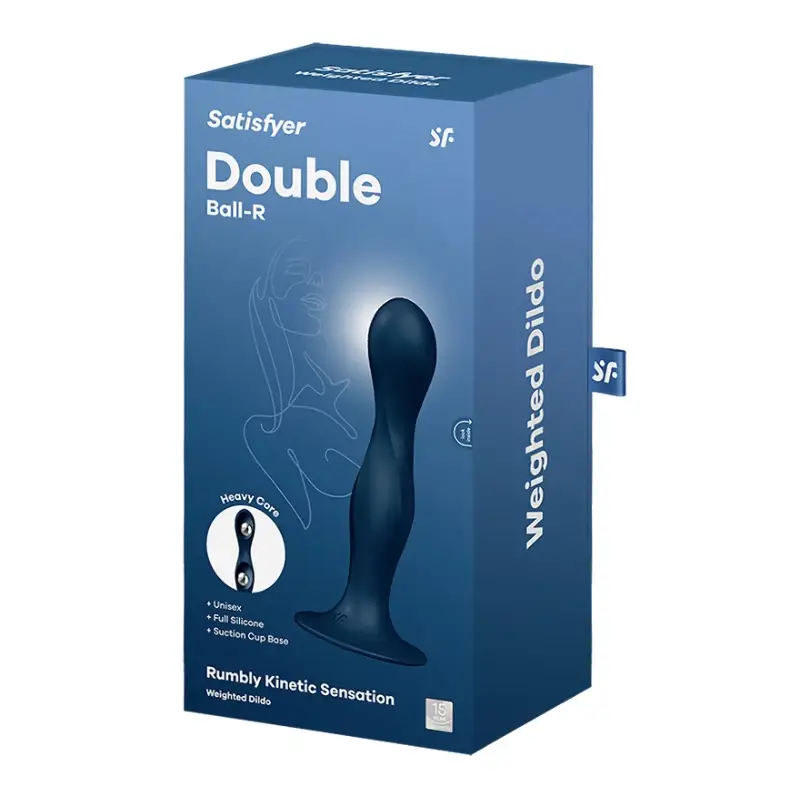 Satisfyer Double Ball-R Weighted Dildo Dark Blue