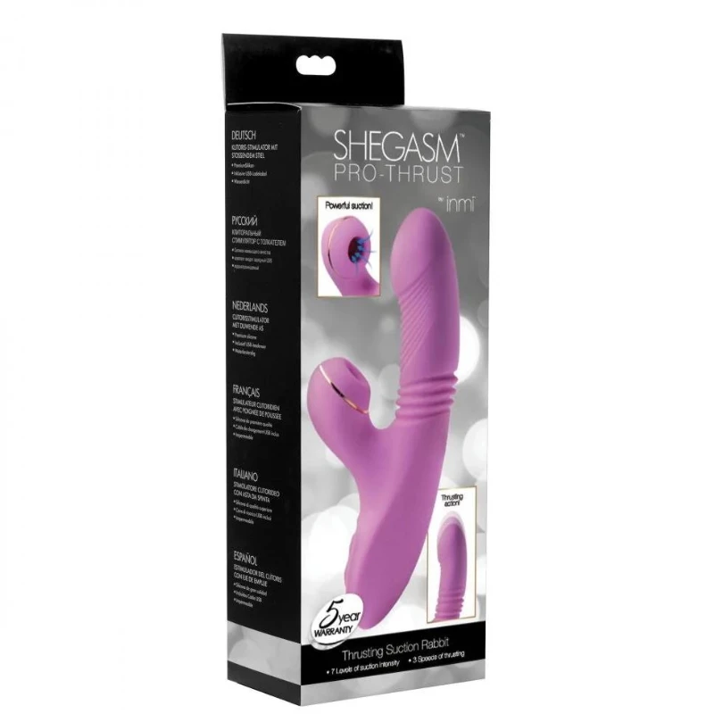 XR Brands Shegasm Pro-Thrust Suction Rabbit Vibrator