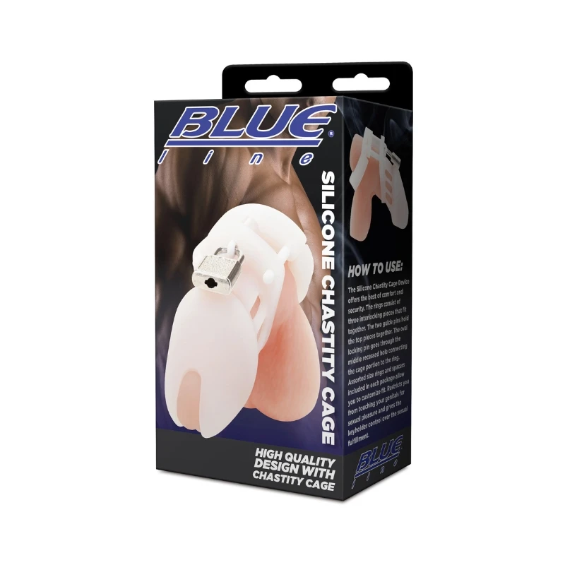 Blueline Silicone Chastity Cage