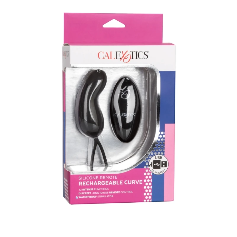 CalExotics Silicone Remote Rechargeable Curve Vibrator