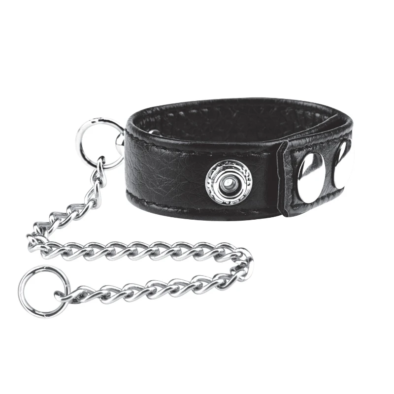 Blueline Snap Cock Ring With Leash