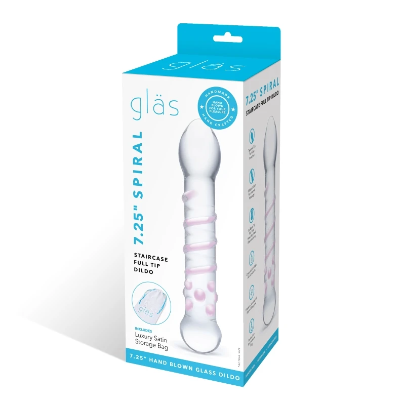 Gläs 7.25 Inch Spiral Staircase Full Tip Dildo